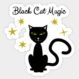 Black Cat Magic Sticker